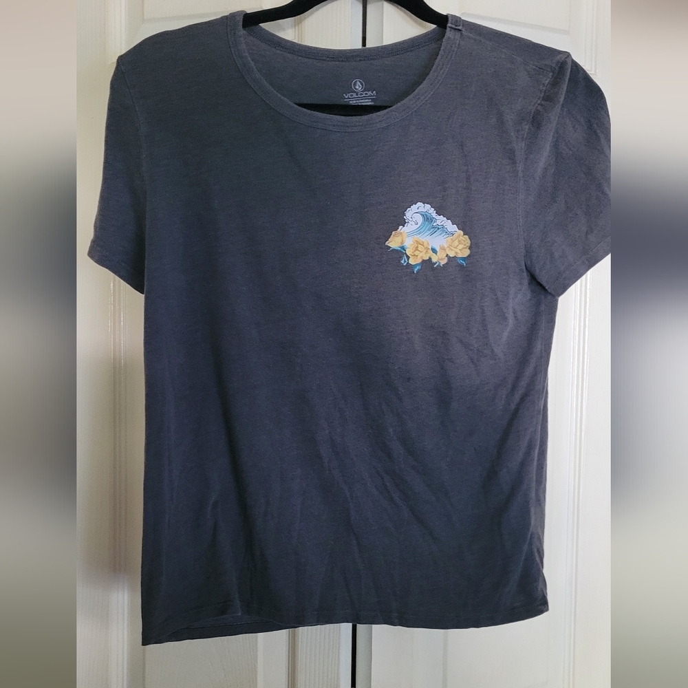 Volcom Gray Hawaiian Wave Tee sz M #16
